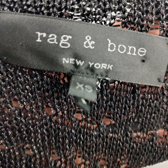 Rag & Bone | Alpaca & Viscose Black Open Knit Cardigan Sweater Womens Size XS - Picture 12 of 16
